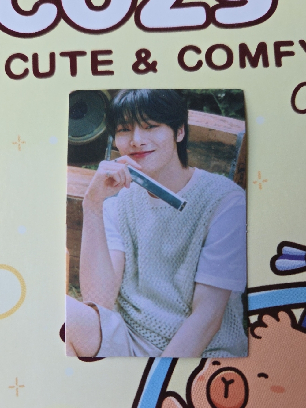 Photo Card Straykids Sticker- White Knit Vest Visual Art Print